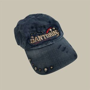 Vintage Blue Distressed Baseball Cap